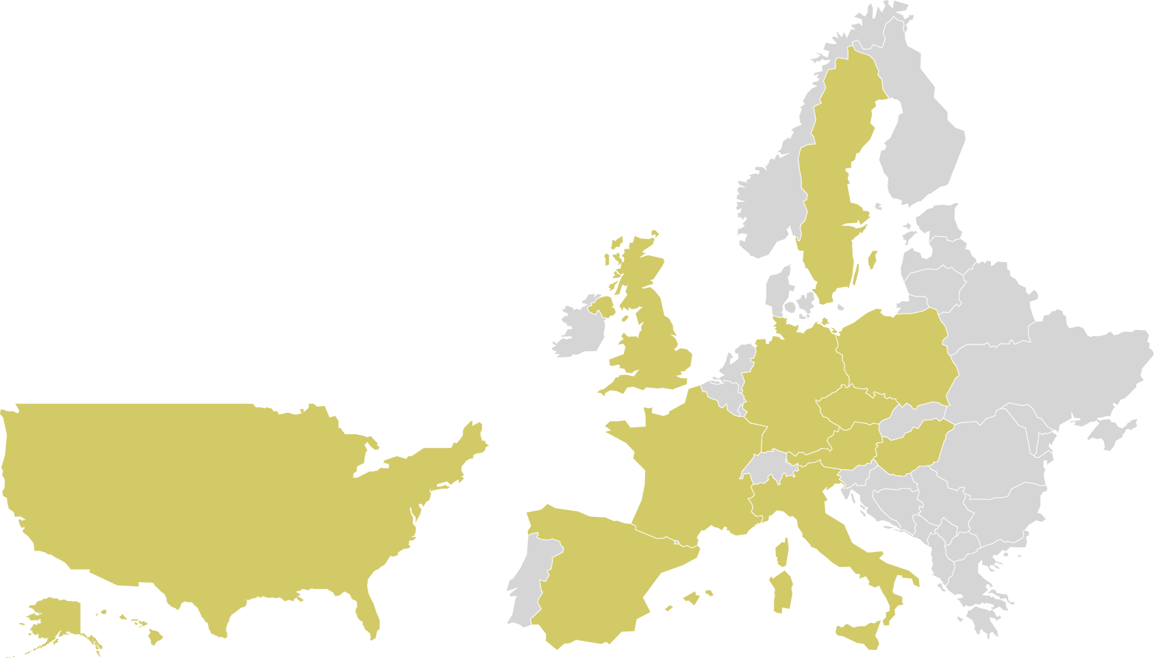 About us, Market coverage, global map